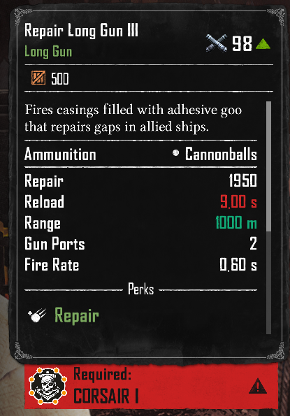 Repair Long Gun III (Required:Corsair 1)